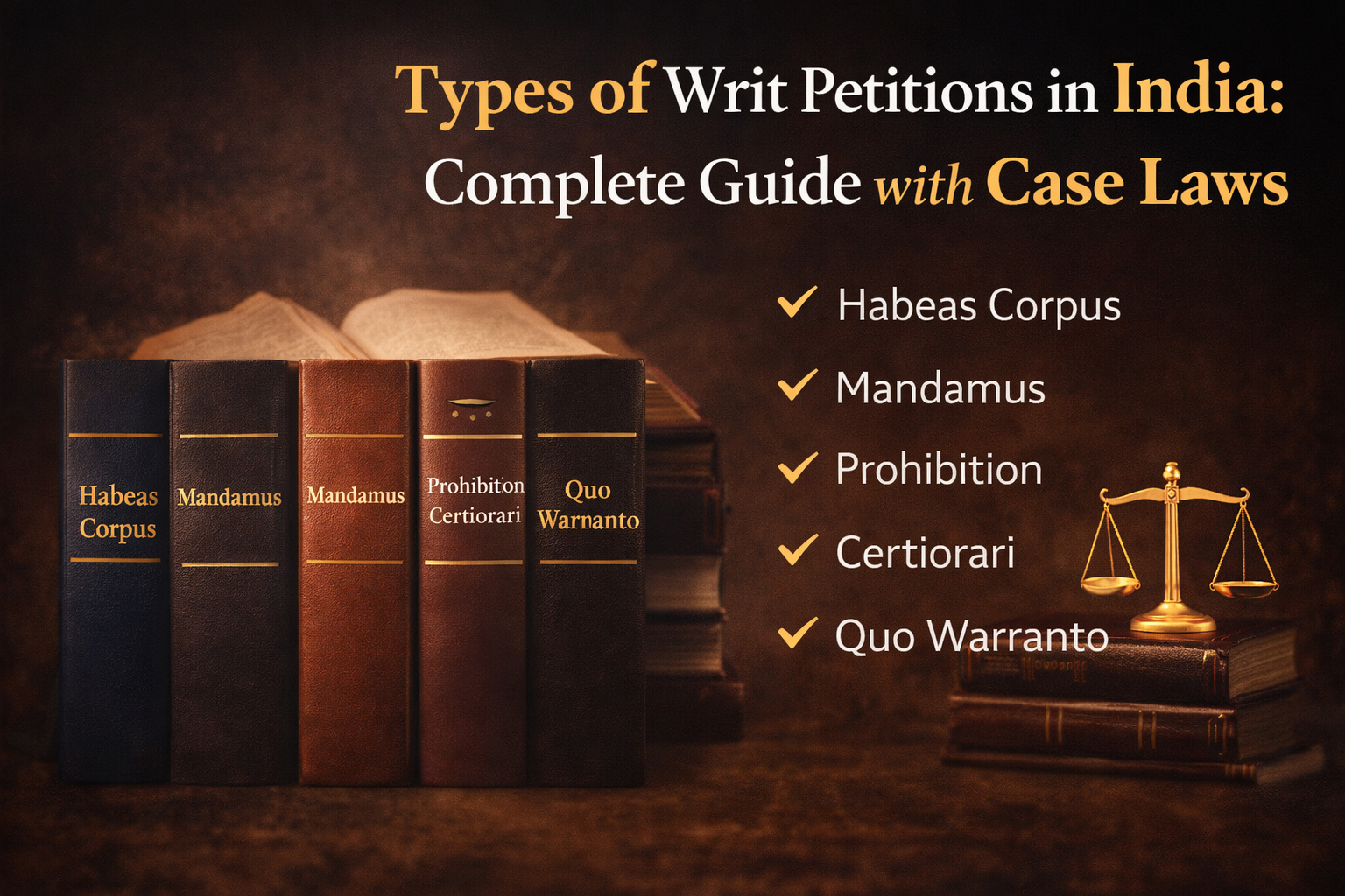 Types of Writ Petitions in India: Complete Guide with Case Laws Thumbnail