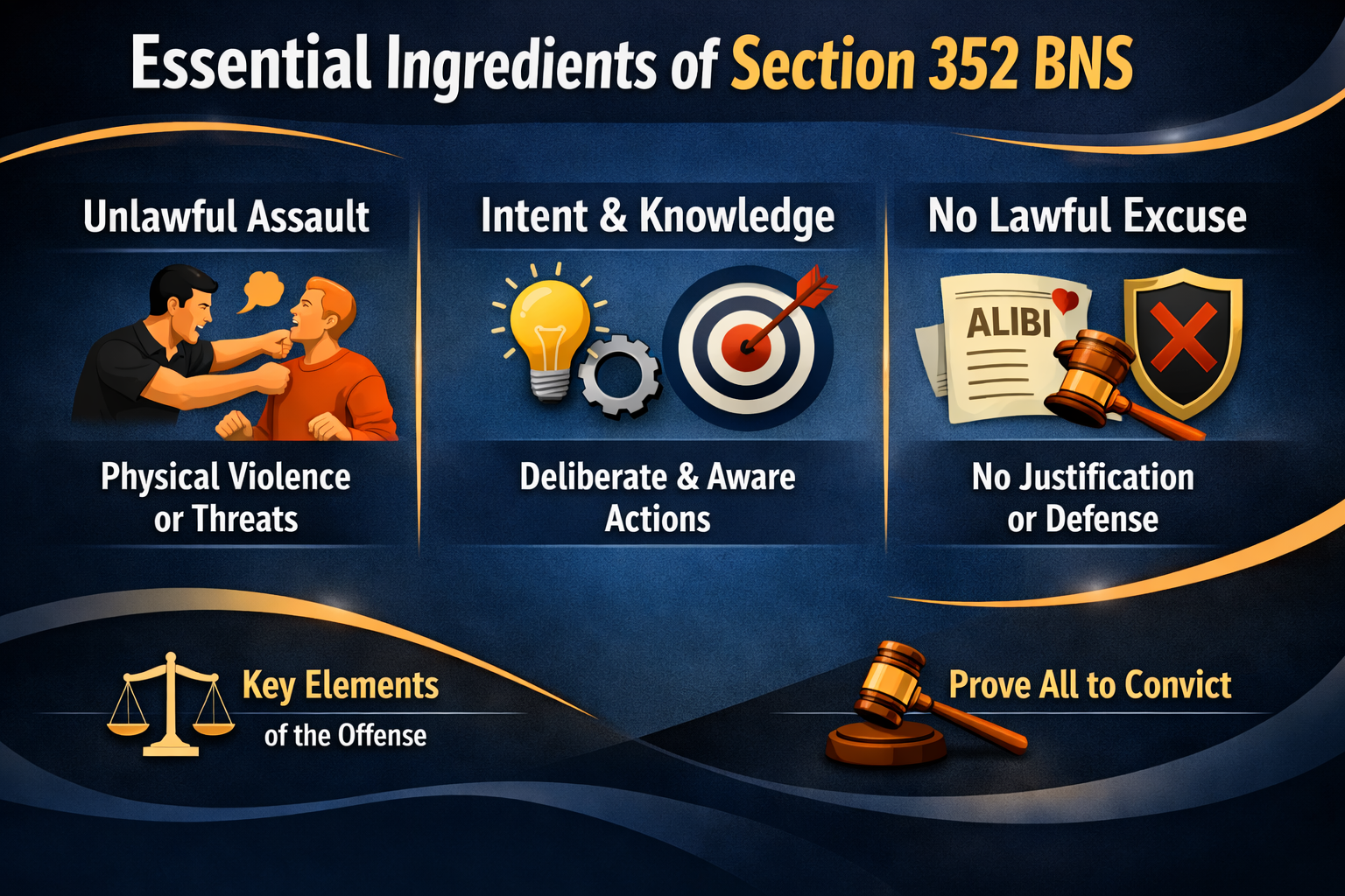 Essential Ingredients of Section 352 BNS